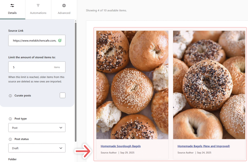 Previewing a feed in WP RSS Aggregator