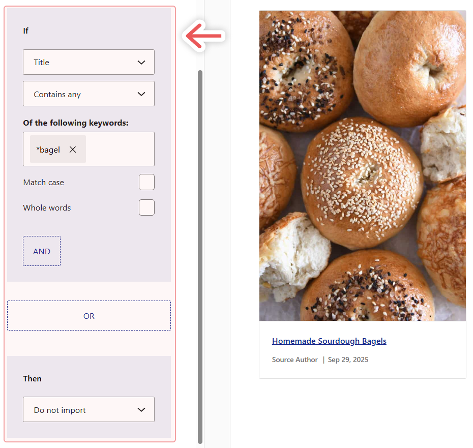 Setting up a keyword filter in WP RSS Aggregator
