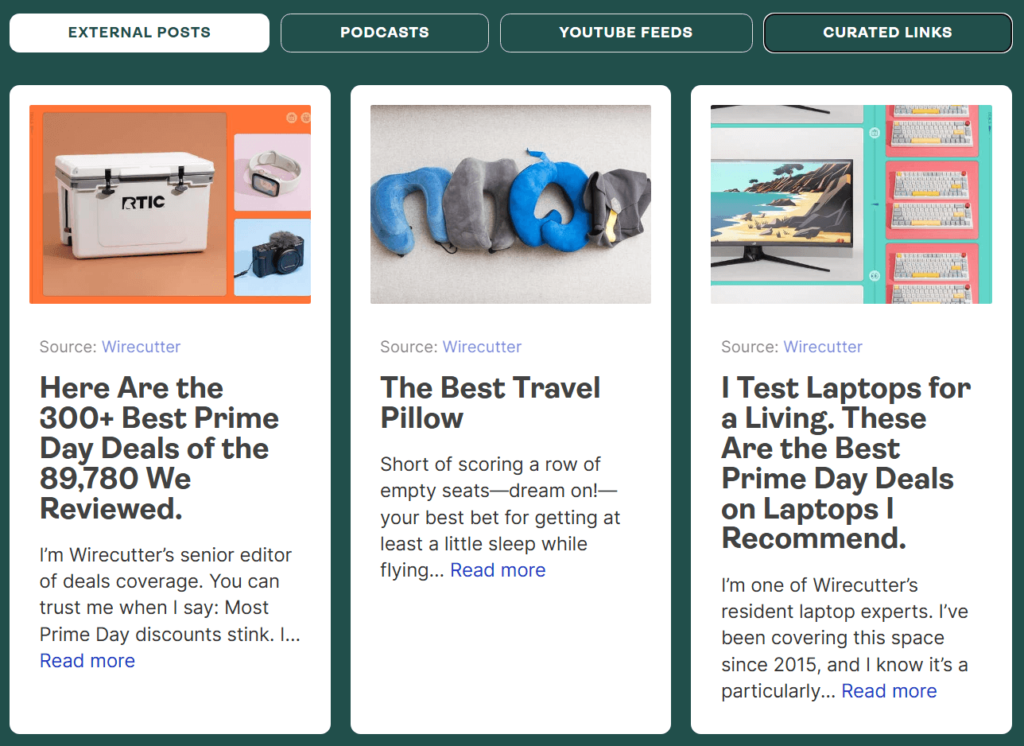 Syndicated content in WordPress
